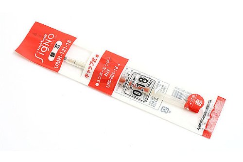 Uni-ball Signo Bit UM-201 Gel Ink Pen Refill - 0.18 mm - Red